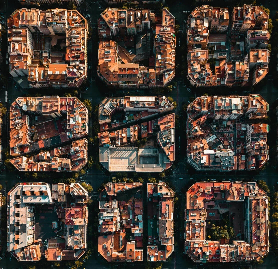 barcelona from above square