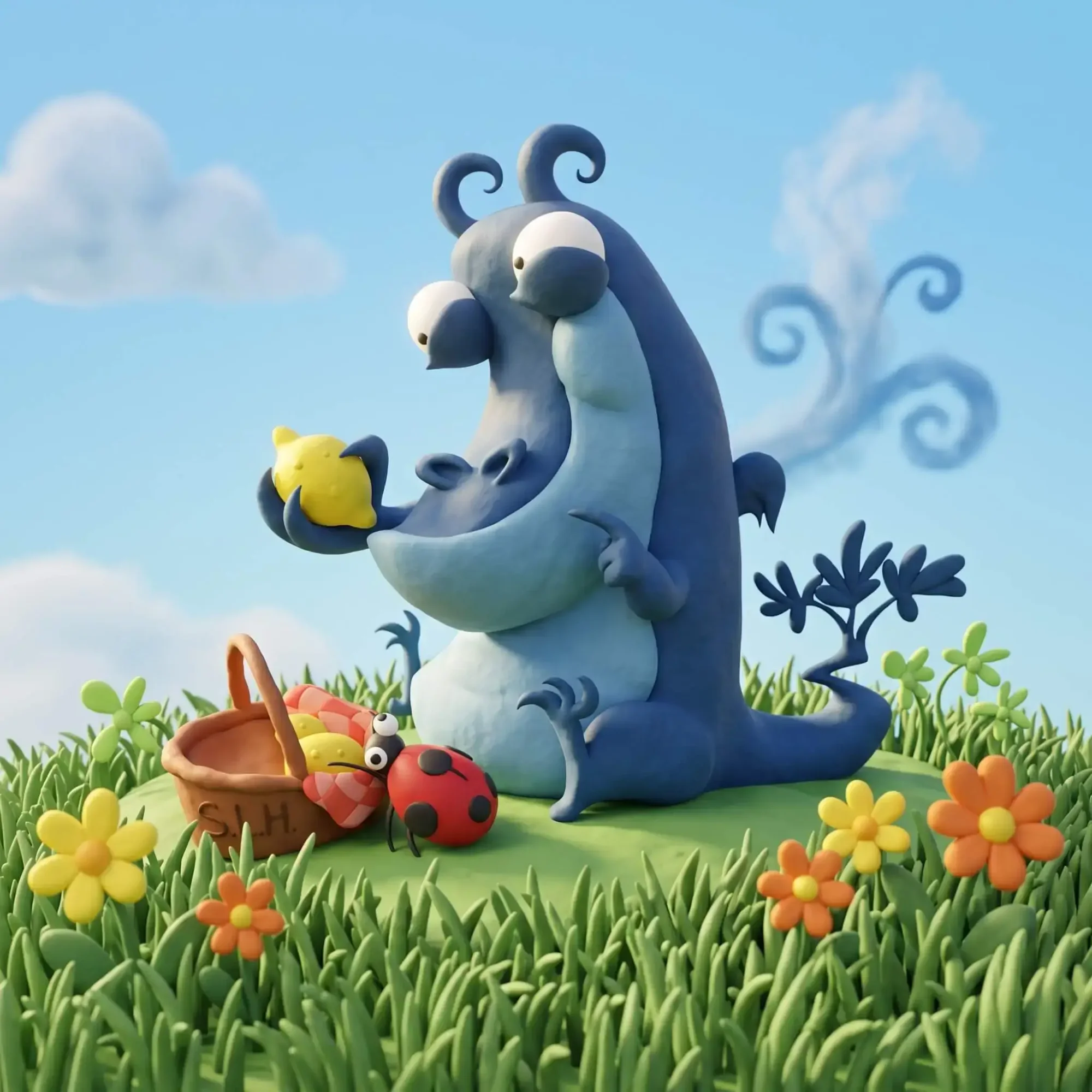 dragon and lady bud in picnic