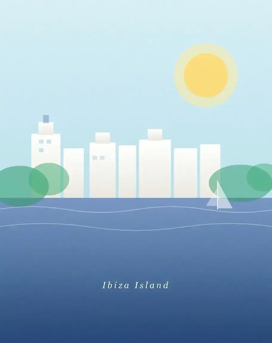 ibiza island drawing